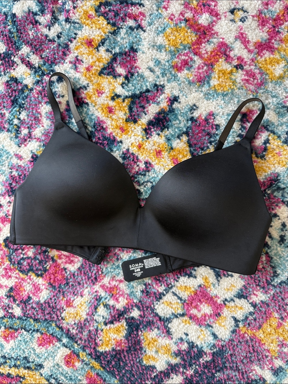 Soma Black Seamless Wireless Push-Up T-Shirt Bra